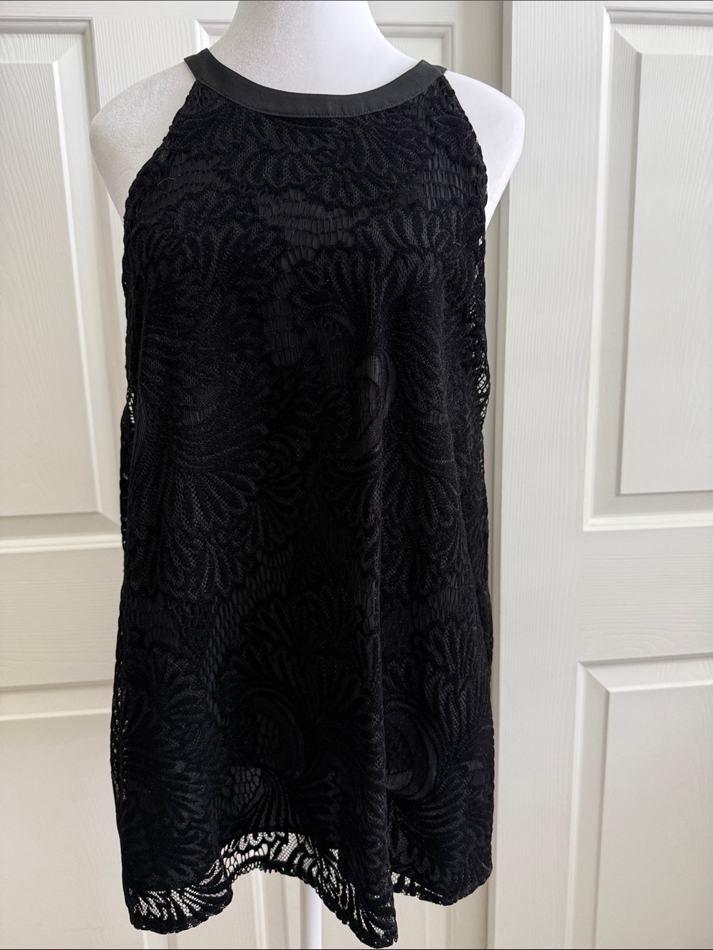 LOFT Black Top with Branded Neck Label